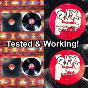 Qix Chocolate Chicken & Broken Smoke 12” Vinyl Techno Tested & Working